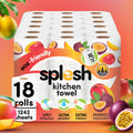 Splesh Culina Kitchen Towel - Mango & Passionfruit scented 3 Ply Ultra Absorbent Household XL Roll, 18 Rolls