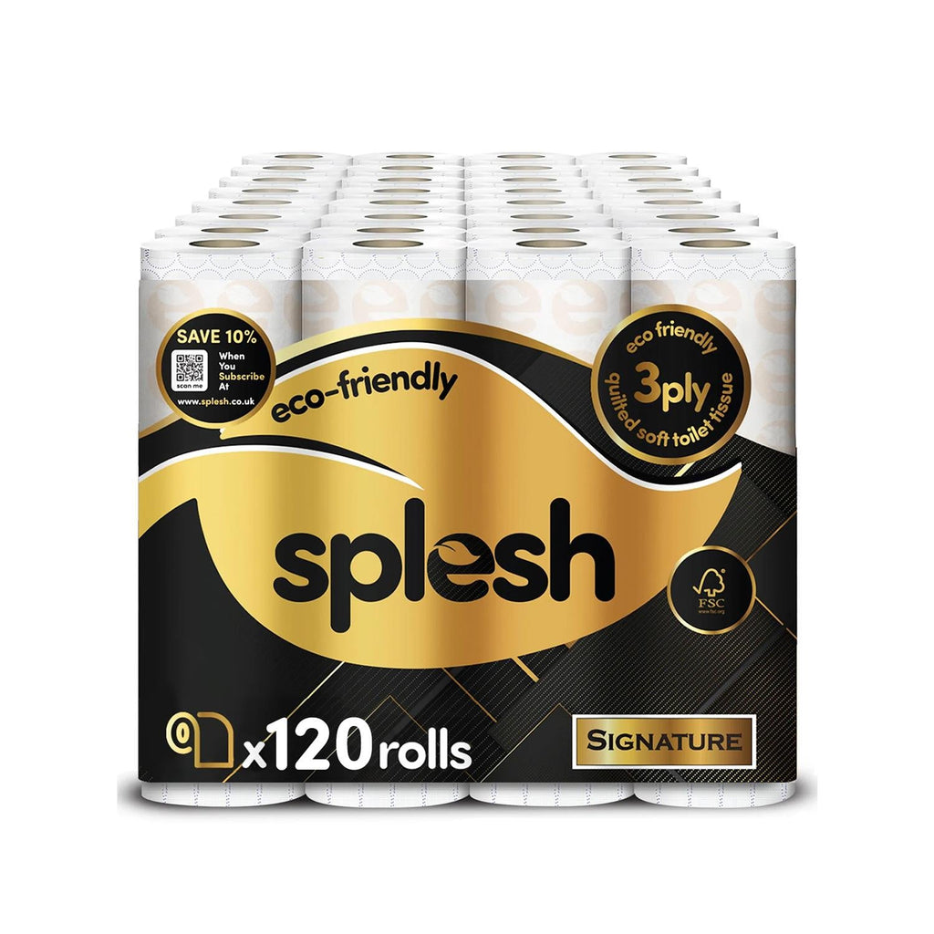 Splesh Toilet Roll Signature Scented 120 Rolls|Quilted 3-Ply Soft Toilet Paper