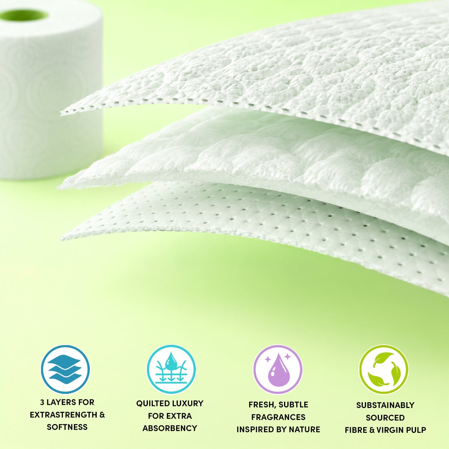 Splesh Toilet Roll Eco-Friendly, Soft & Quilted, Aloe Vera 36 Rolls