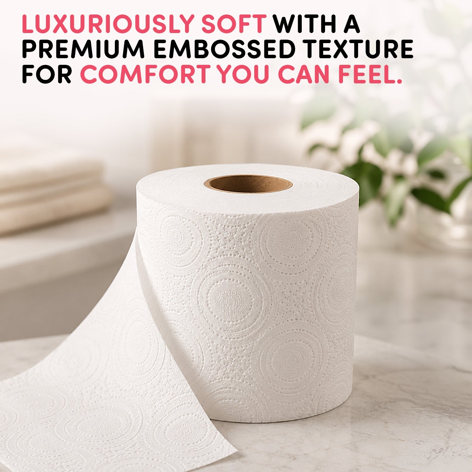 Splesh Quilted Toilet Roll Luxury Watermelon 3-Ply Soft Toilet Paper, 24 Rolls