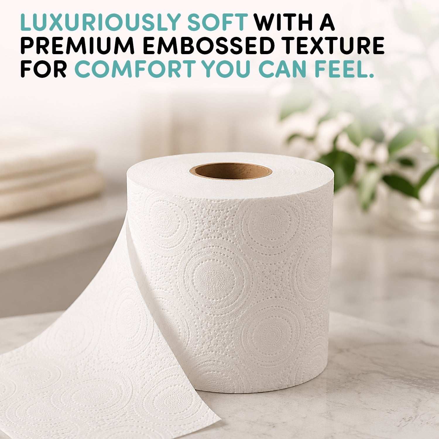 Splesh Toilet Roll Soft & Quilted 3-Ply Original White Toilet Tissue, 48 Rolls