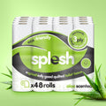 Splesh Toilet Roll Soft & Quilted 3-Ply AloeVera Scented Toilet Tissue, 48 Rolls