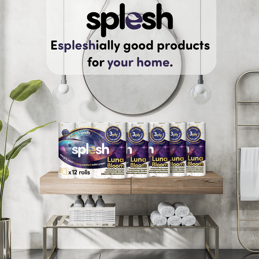 Splesh Quilted Luna Bloom 3-Ply Luxury Scented Toilet Tissue Paper, 120 Rolls