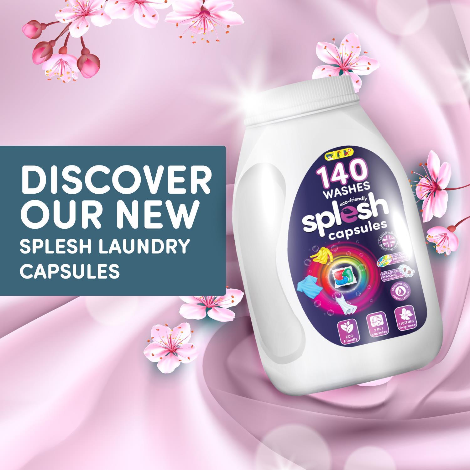 Splesh Cleaning Bundle of 3-in-1 Dishwasher 150 Capsules & Laundry 140 Capsules