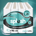 Splesh Toilet Roll, Soft & Quilted Eco-Friendly, White, 96 Rolls