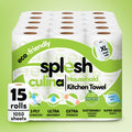 Splesh Culina Kitchen Towel 3 Ply Ultra Absorbent Household XL Roll, 15 Rolls