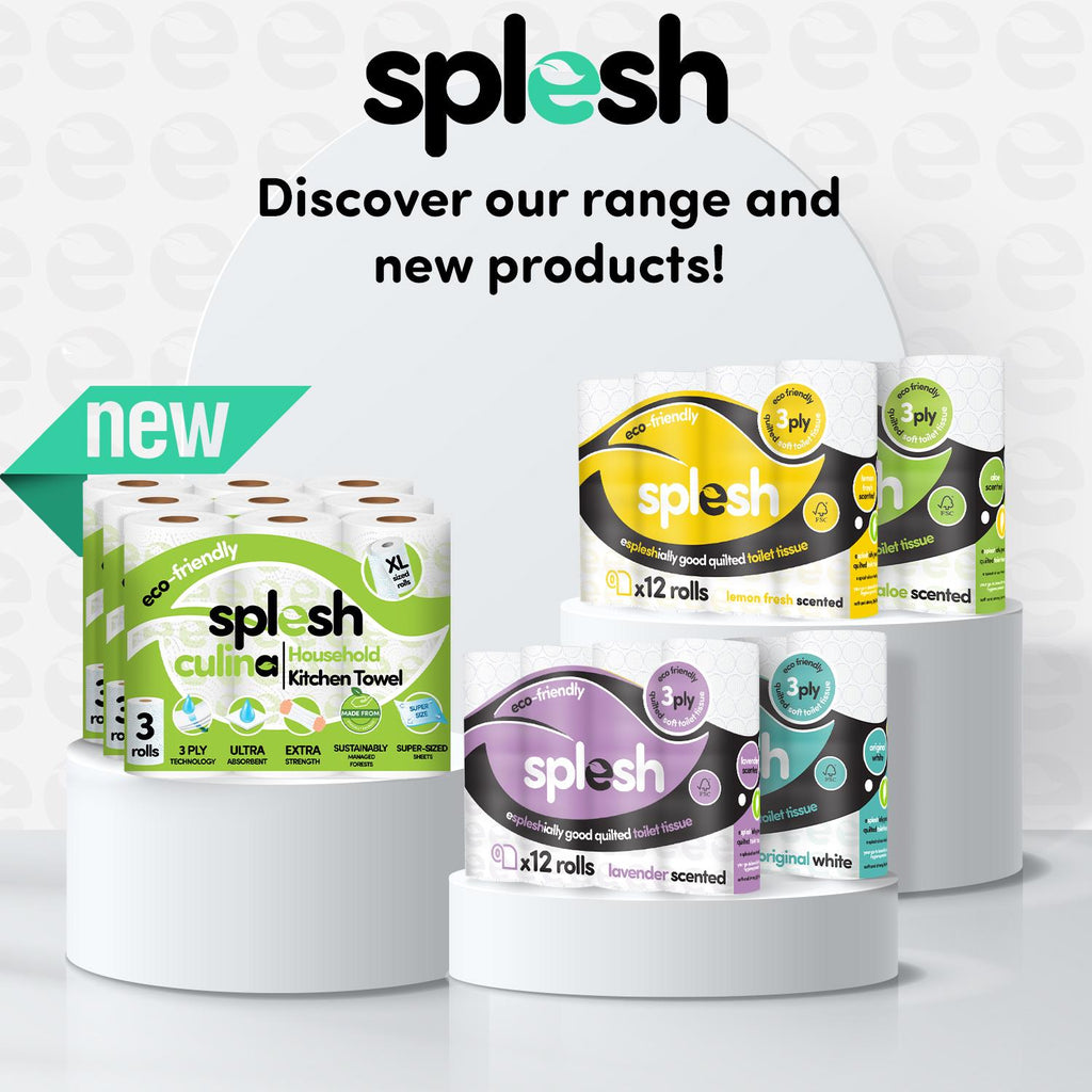 Splesh Quilted Toilet Roll Luxury Watermelon 3-Ply Soft Toilet Paper, 12 Rolls
