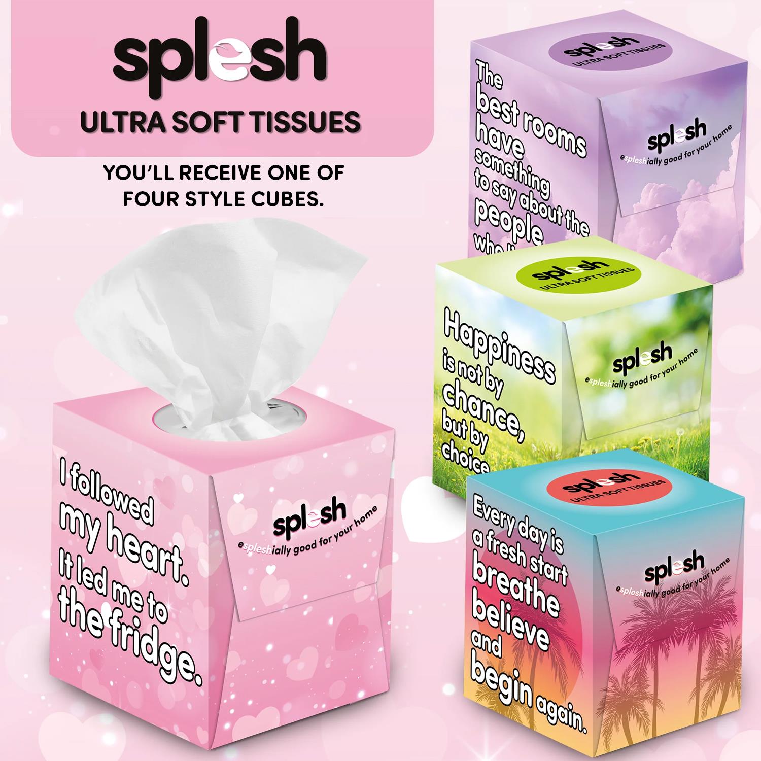Splesh Toilet Roll Quilted White 12 Rolls, Culina Kitchen Towel 3 Rolls with Ultra Soft Tissues 1 Cube