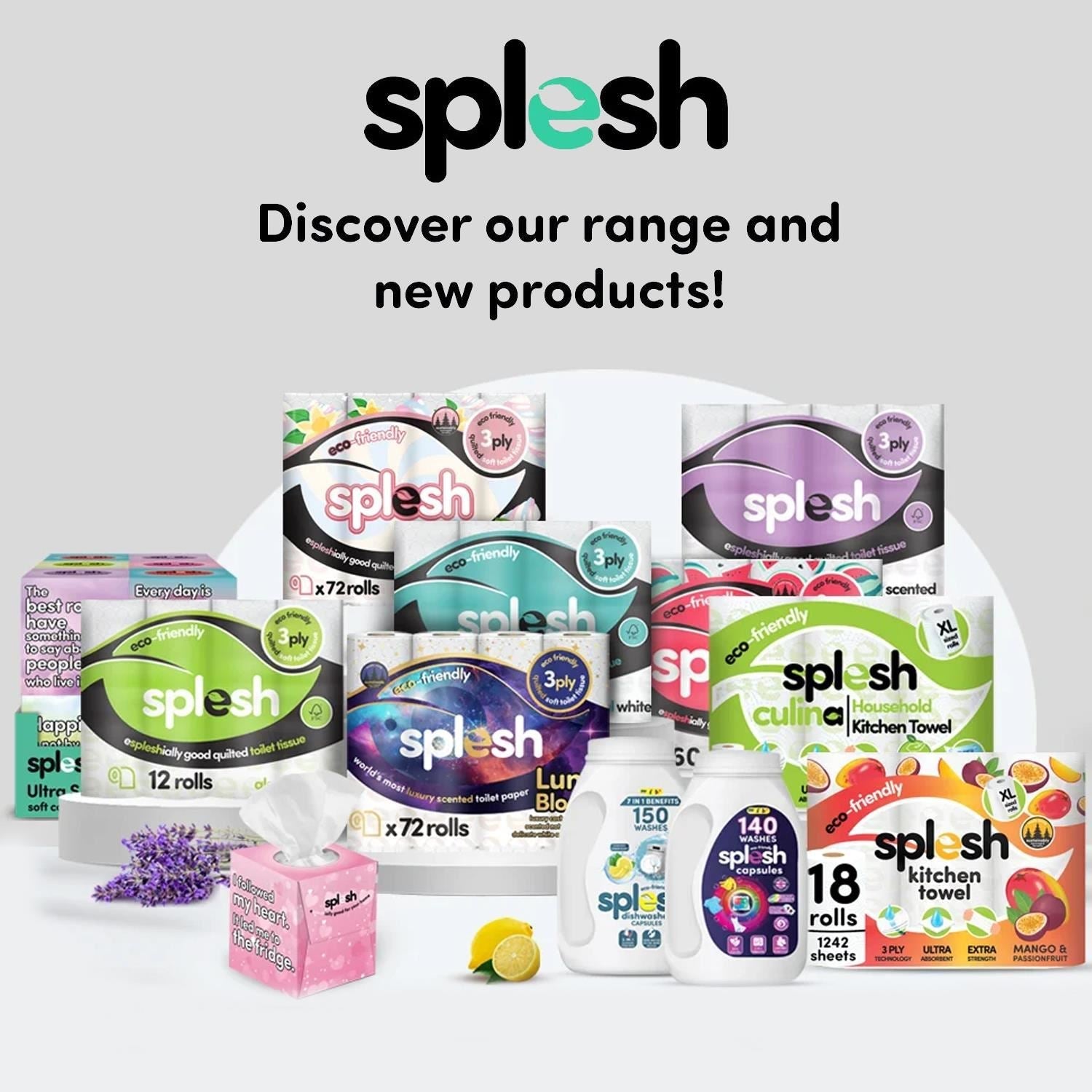 Splesh Toilet Roll Signature Scented 84 Rolls|Quilted 3-Ply Soft Toilet Paper