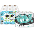Splesh Toilet Roll Quilted White 60 Rolls with Culina Kitchen Towel 18 Rolls
