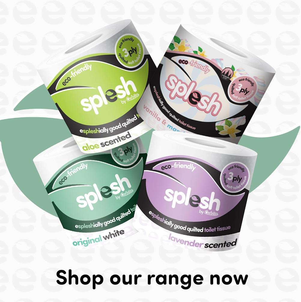 Splesh Variety Pack 84 Toilet Rolls (x24 White, Aloe, Vanilla + x12 Lavender)