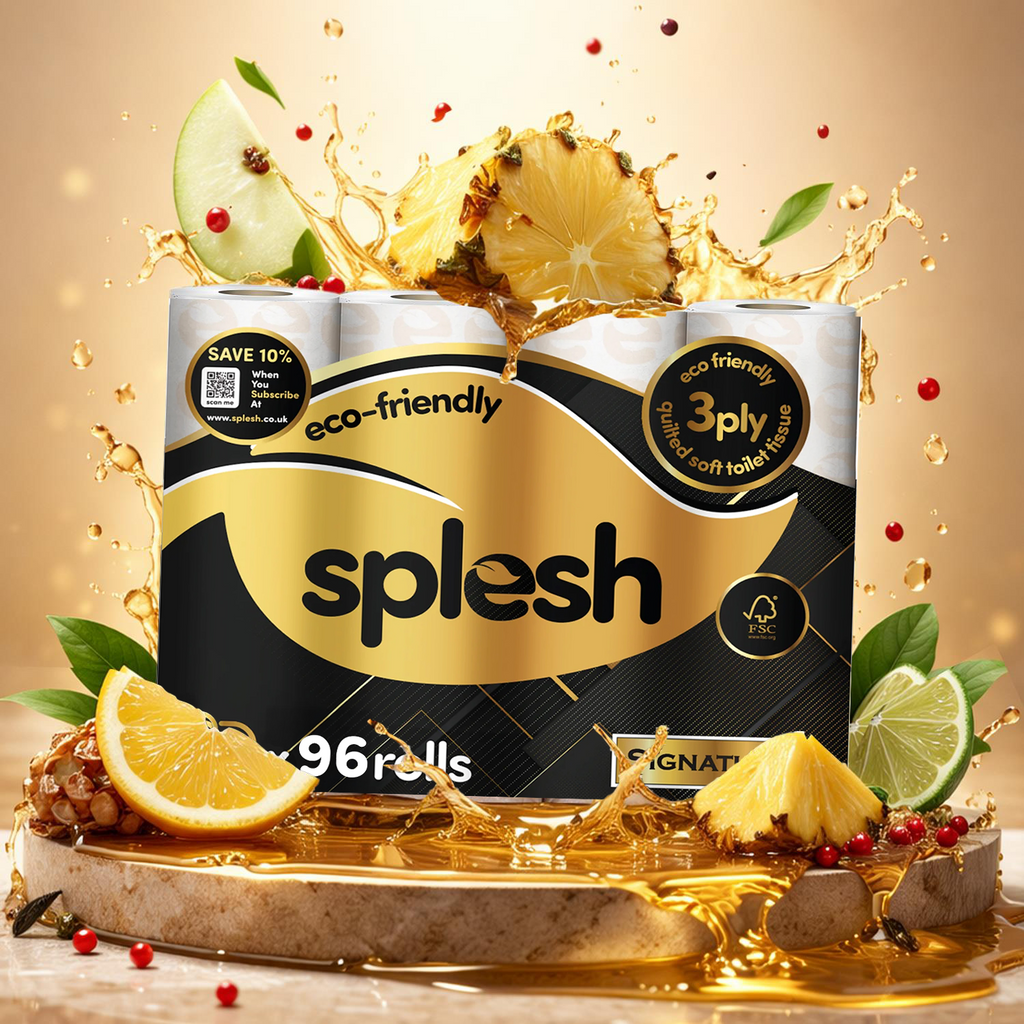 Splesh Toilet Roll Signature Scented 96 Rolls|Quilted 3-Ply Soft Toilet Paper